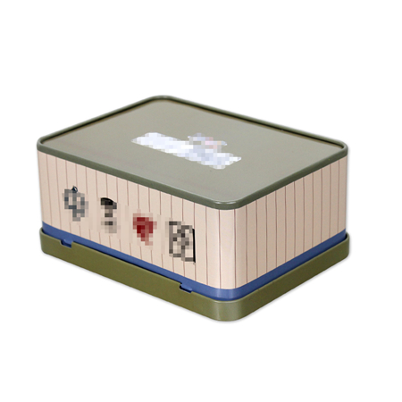 rectangular storage tin box